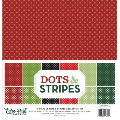 Echo Park A Lumberjack Christmas Designpapier - Christmas 2020 Dots & Stripes